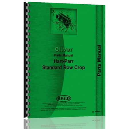 New  Parts Manual For Oliver (Hart Parr) Hart Parr Row Crop